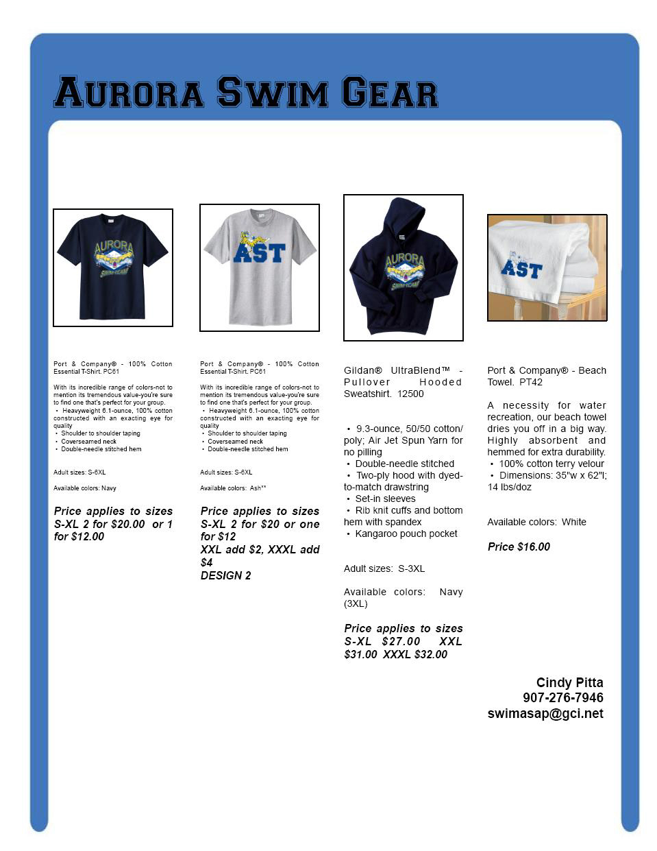 Aurora Swim Team Store