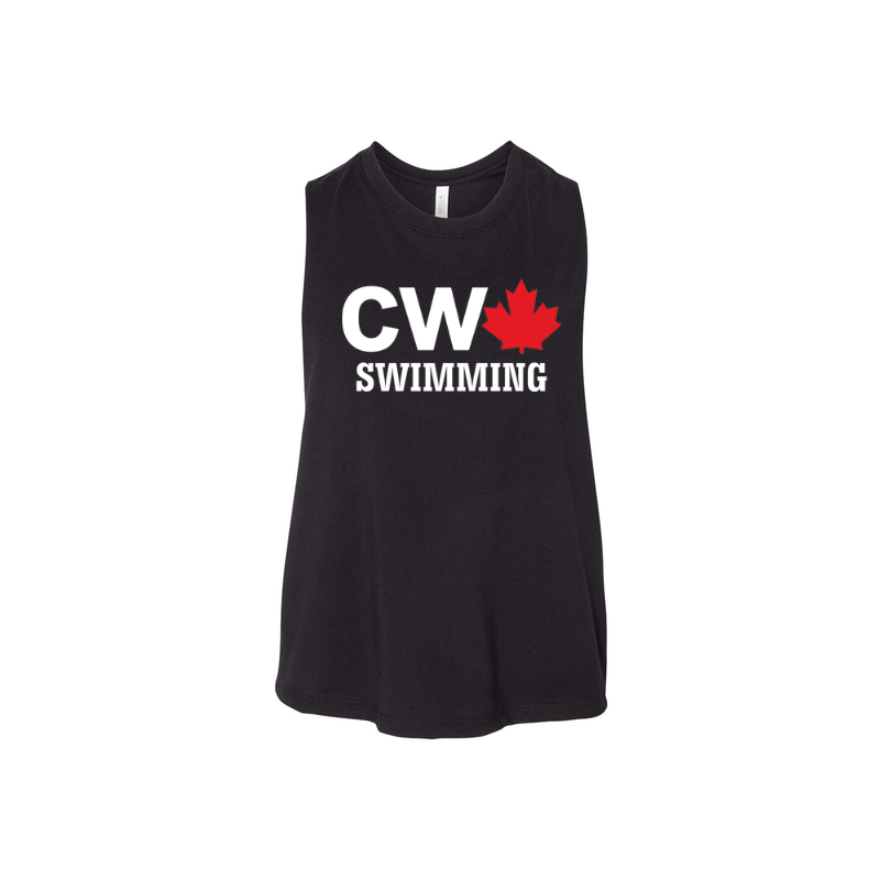CW crop tank, black