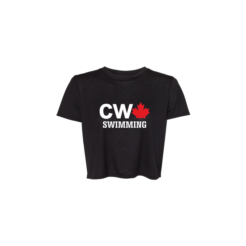 CW cropped tee, black