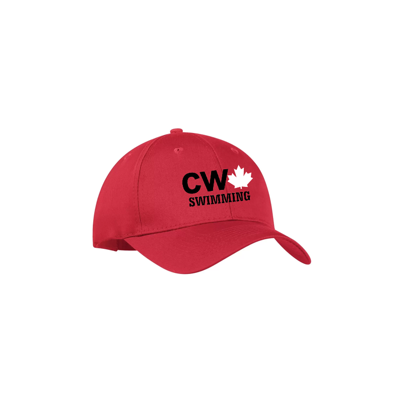 CW red cap with logo