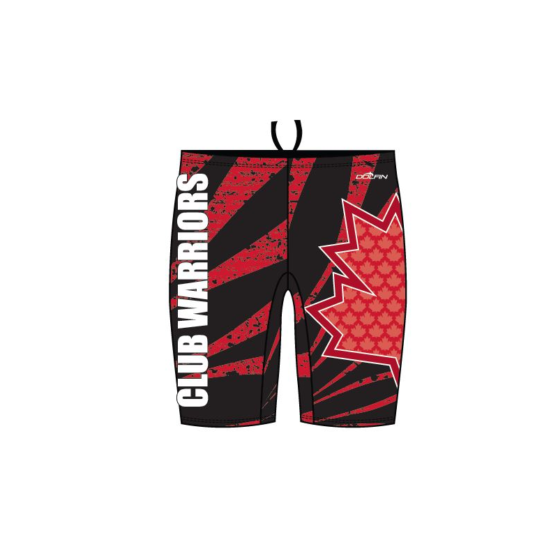 CW Men’s Team Jammer – black & red maple-leaf design