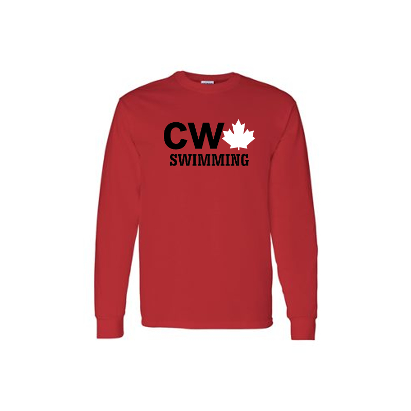 CW long-sleeve t-shirt, red