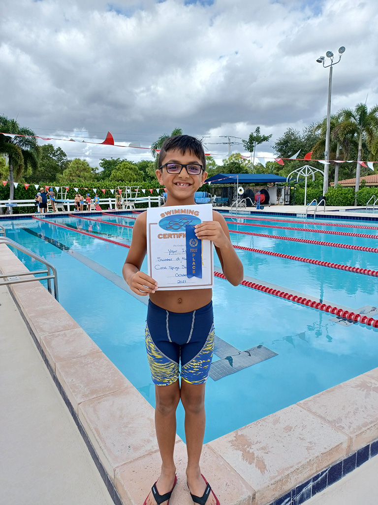 Coral Springs Swim Club - Swimmers of the Month June/July 2021