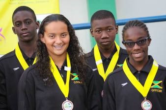 mixed 400 free relay team