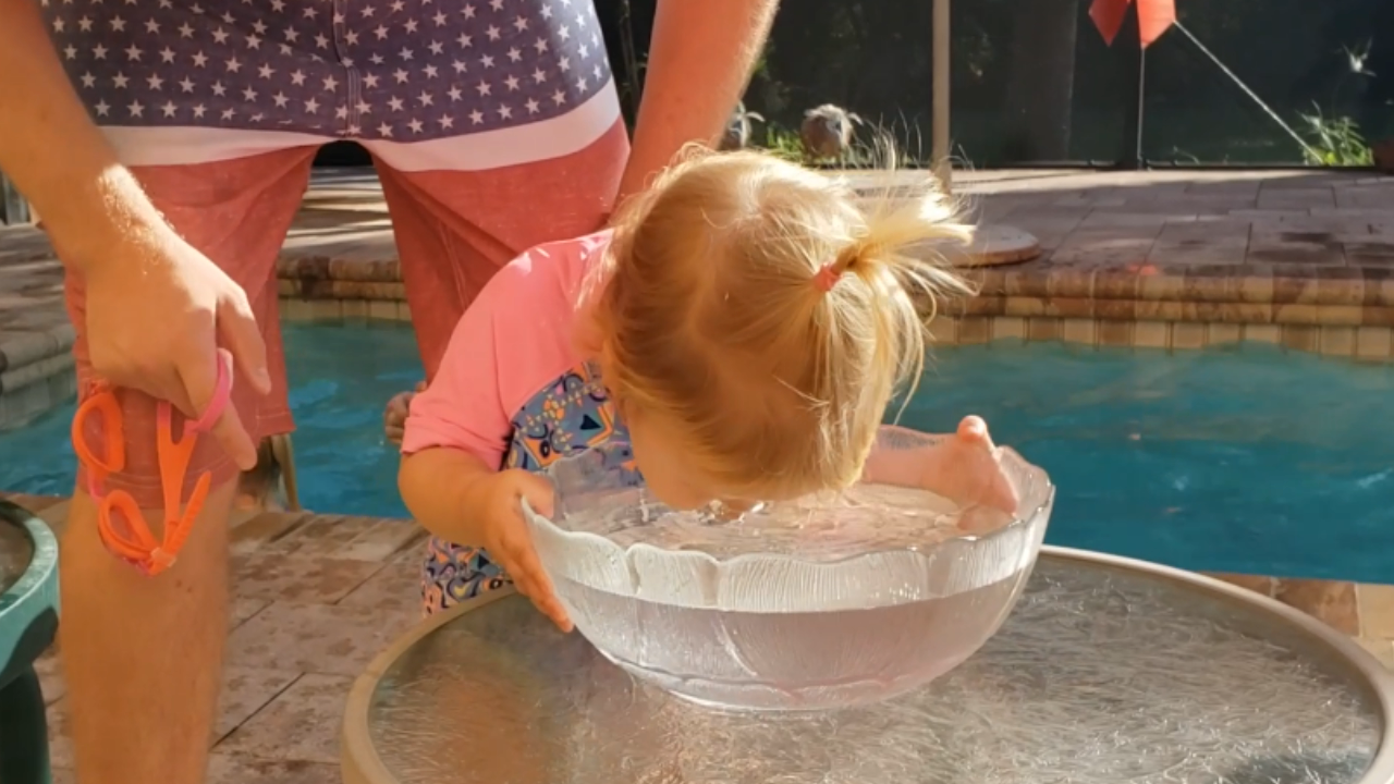 FULL face BUBBLES in the water with toddlers