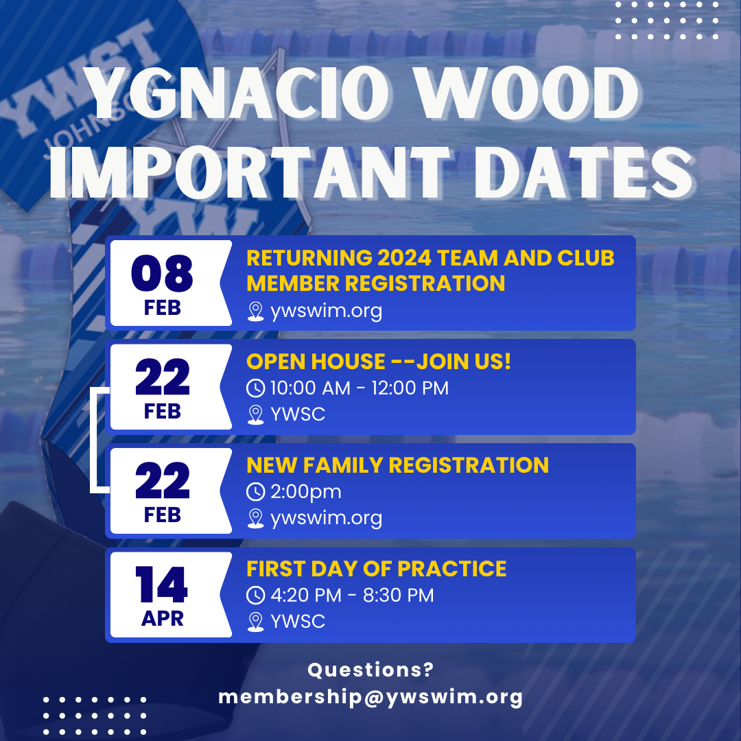 Ygnacio Wood Swim Team 2025 registration dates