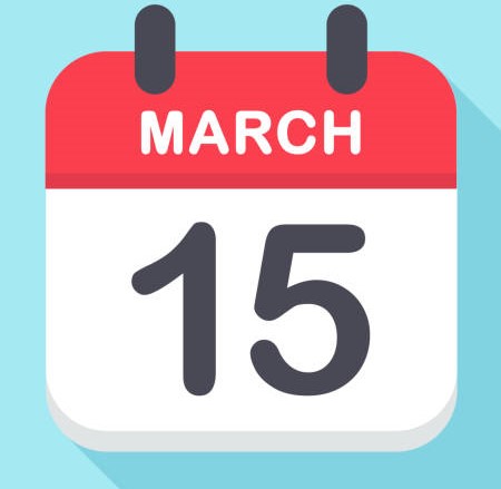 calendar turned to March 15