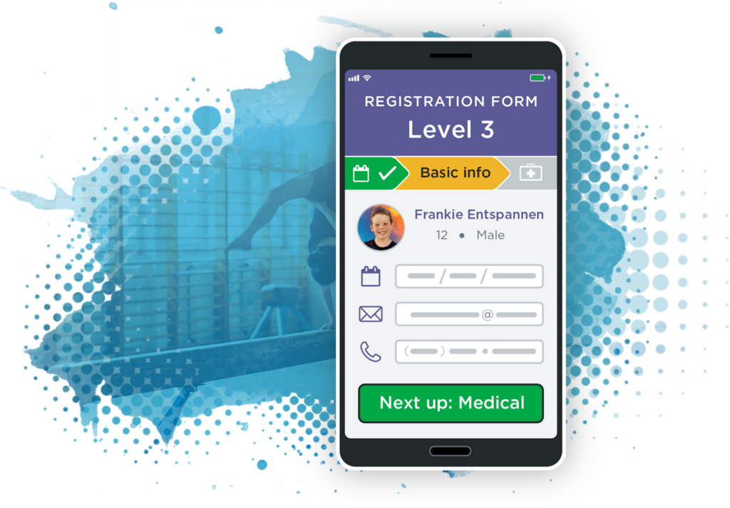 Online Registration Mobile Feature Illustration